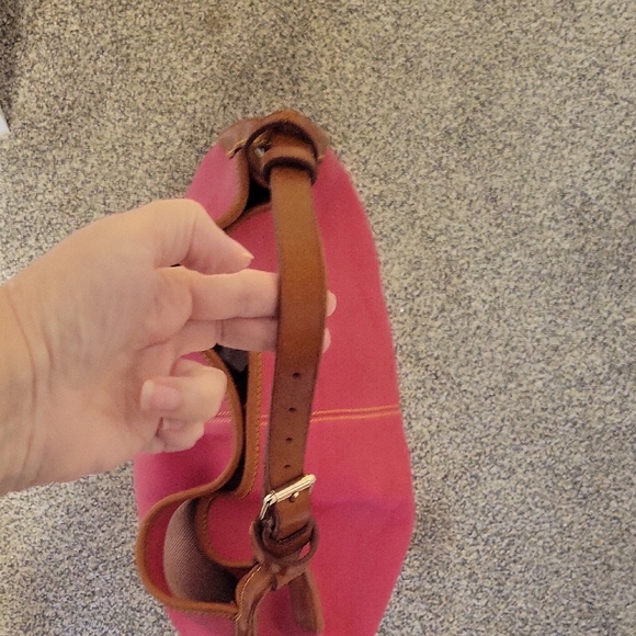 Authentic Dooney & Bourke Lrg Tote Pink Fuchsia Smooth Leather Handbag - Picture 8 of 13